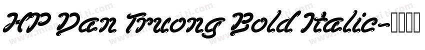 HP Dan Truong Bold Italic字体转换